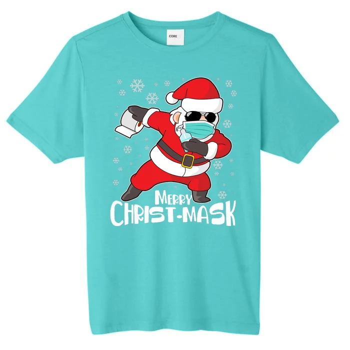 Merry Christ-Mask Dabbing Quarantine Santa Claus ChromaSoft Performance T-Shirt