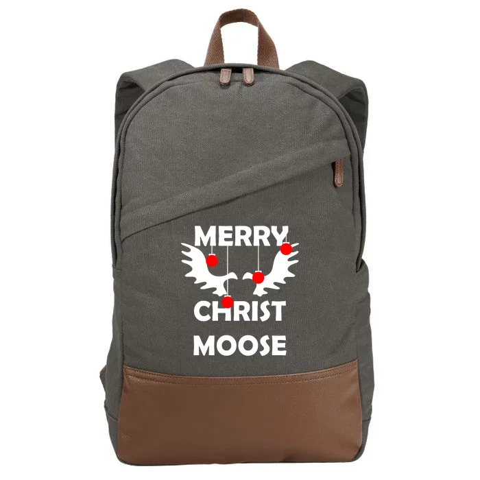 Merry Christ-Moose Cotton Canvas Backpack