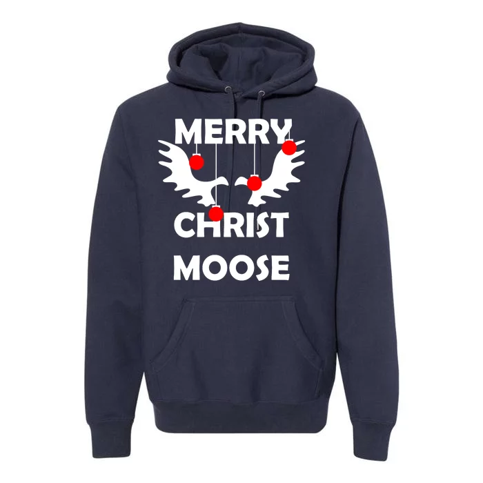 Merry Christ-Moose Premium Hoodie