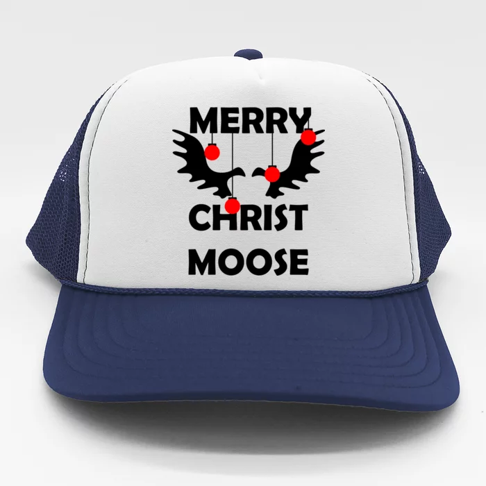 Merry Christ-Moose Trucker Hat