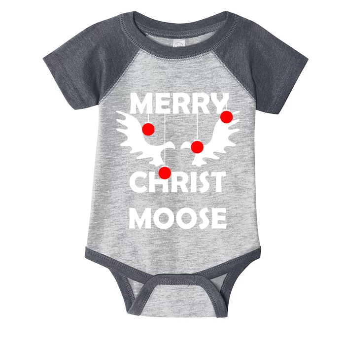 Merry Christ-Moose Infant Baby Jersey Bodysuit