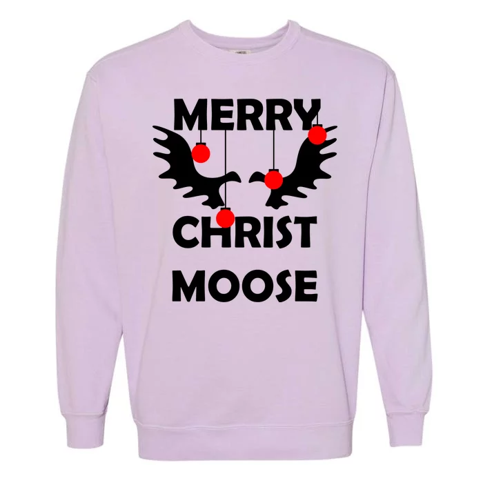 Merry Christ-Moose Garment-Dyed Sweatshirt