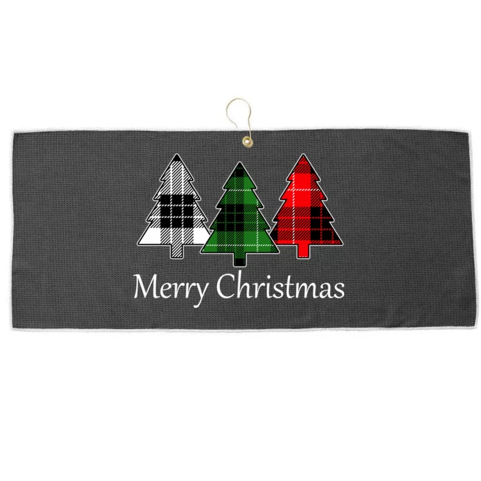 Merry Christmas Large Microfiber Waffle Golf Towel