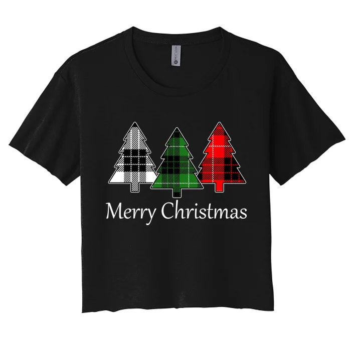 Merry Christmas Women's Crop Top Tee