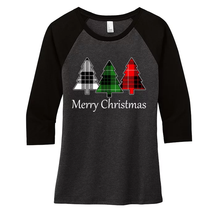 Merry Christmas Women's Tri-Blend 3/4-Sleeve Raglan Shirt