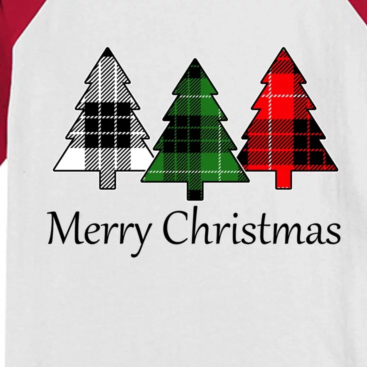 Merry Christmas Kids Colorblock Raglan Jersey