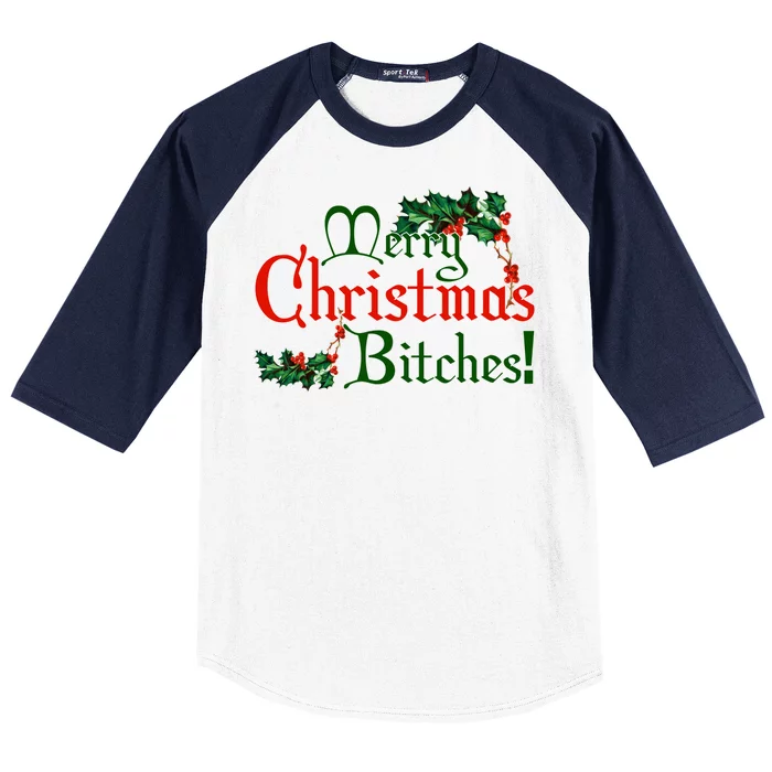 Merry Christmas Bitches! Baseball Sleeve Shirt