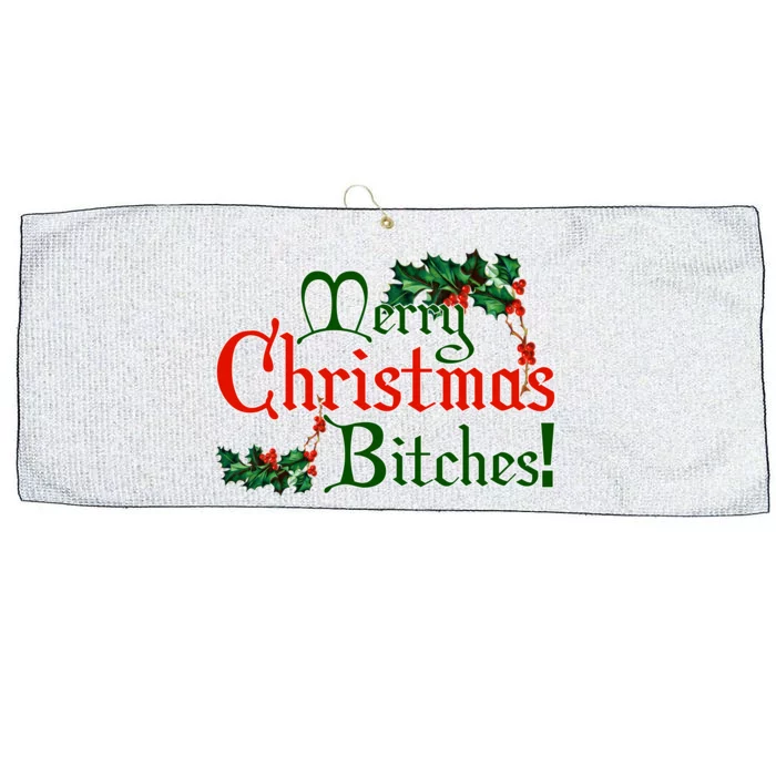 Merry Christmas Bitches! Large Microfiber Waffle Golf Towel