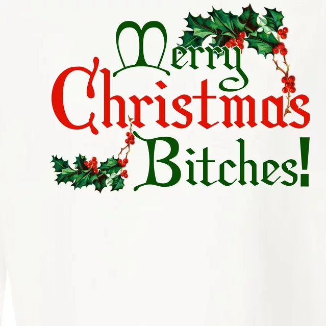 Merry Christmas Bitches! Cropped Pullover Crew