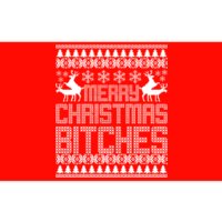 Merry Christmas Bitches Ugly Christmas Sweater Design Bumper Sticker