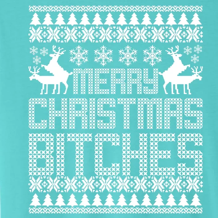 Merry Christmas Bitches Ugly Christmas Sweater Design ChromaSoft Performance T-Shirt