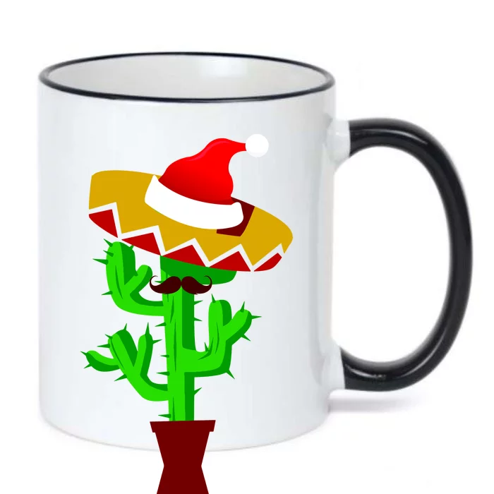 Merry Christmas Cactus Black Color Changing Mug