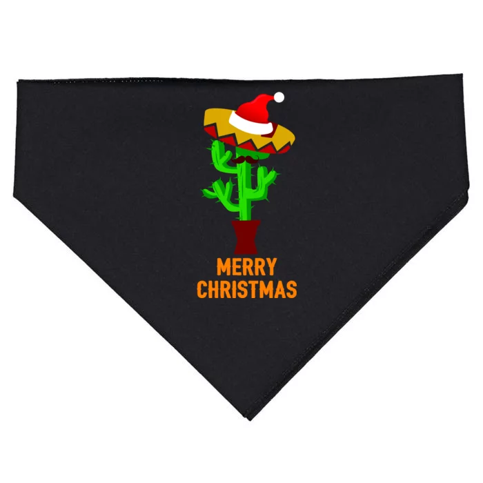 Merry Christmas Cactus USA-Made Doggie Bandana