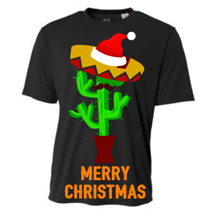 Merry Christmas Cactus Cooling Performance Crew T-Shirt