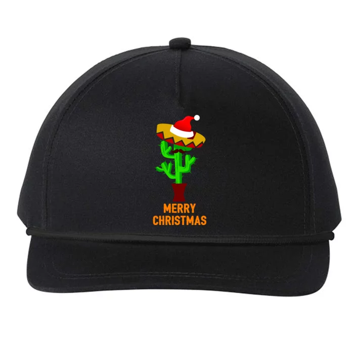 Merry Christmas Cactus Snapback Five-Panel Rope Hat