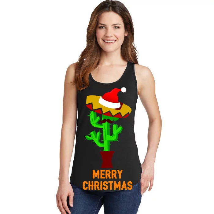 Merry Christmas Cactus Ladies Essential Tank