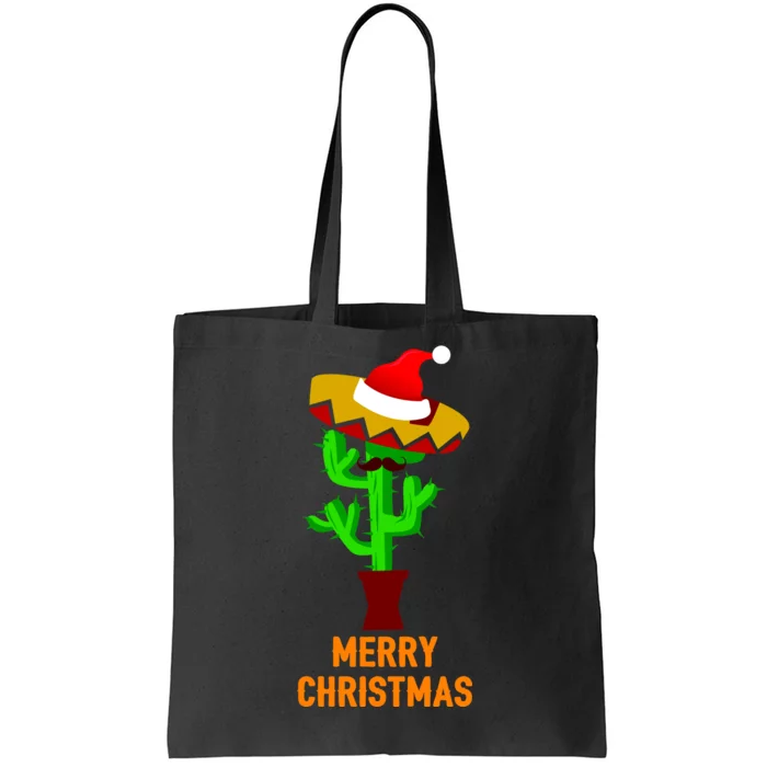 Merry Christmas Cactus Tote Bag