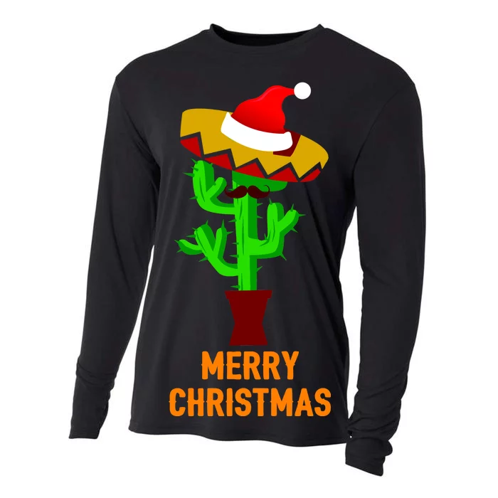 Merry Christmas Cactus Cooling Performance Long Sleeve Crew