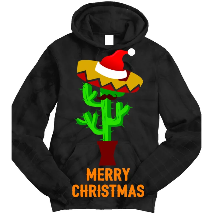 Merry Christmas Cactus Tie Dye Hoodie