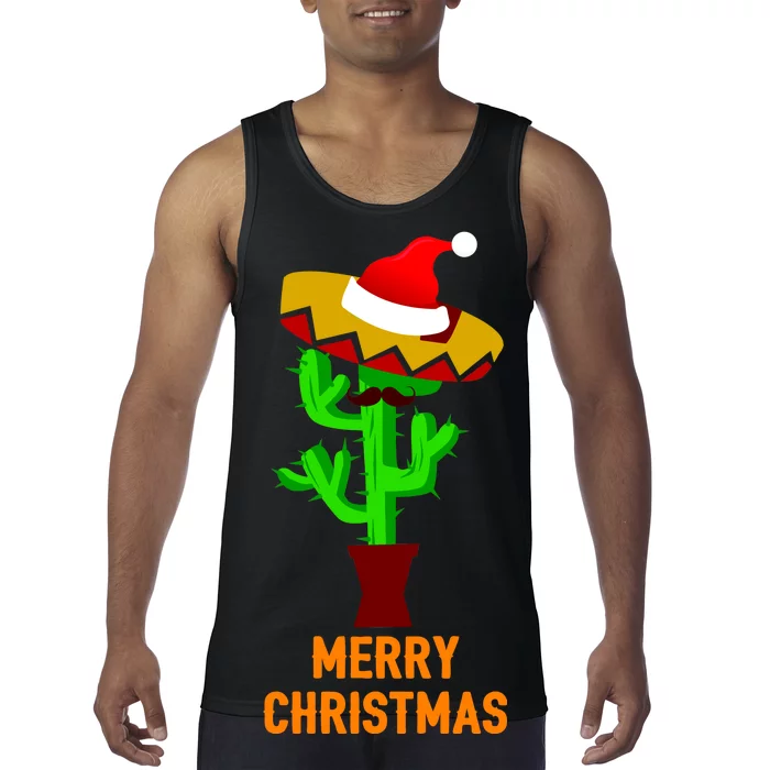 Merry Christmas Cactus Tank Top