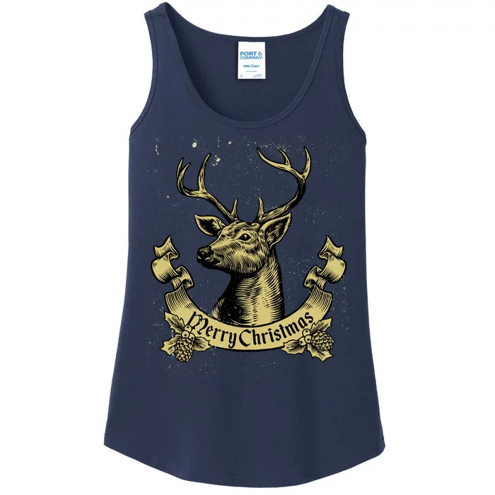 Merry Christmas Deer Ladies Essential Tank