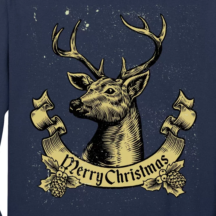 Merry Christmas Deer Tall Long Sleeve T-Shirt