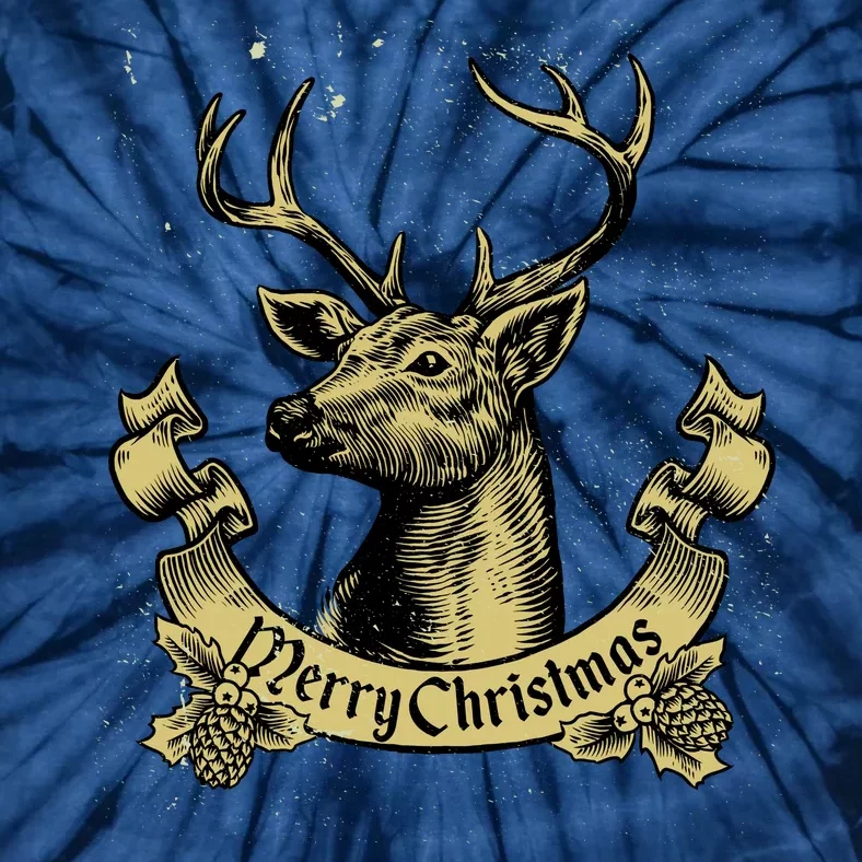 Merry Christmas Deer Tie-Dye T-Shirt