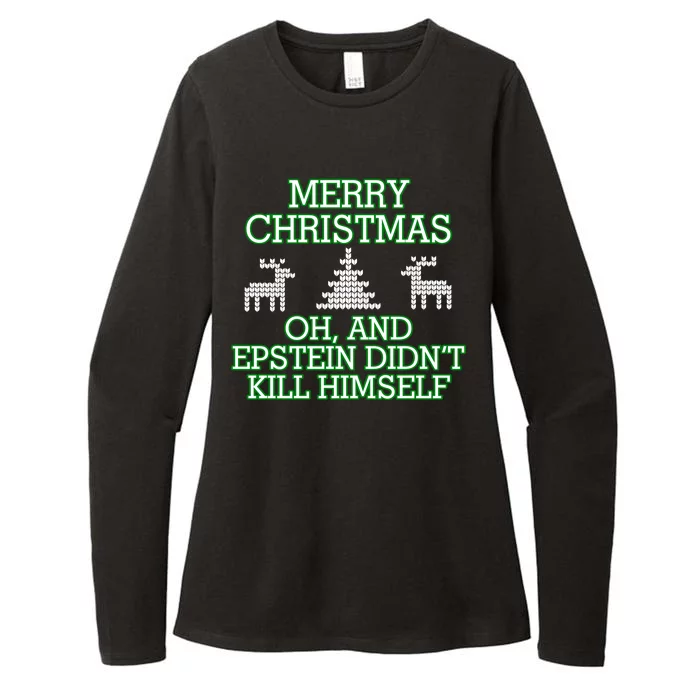 Merry Christmas Epstein Didn't Kill Himself Womens CVC Long Sleeve Shirt