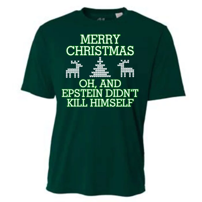 Merry Christmas Epstein Didn't Kill Himself Cooling Performance Crew T-Shirt