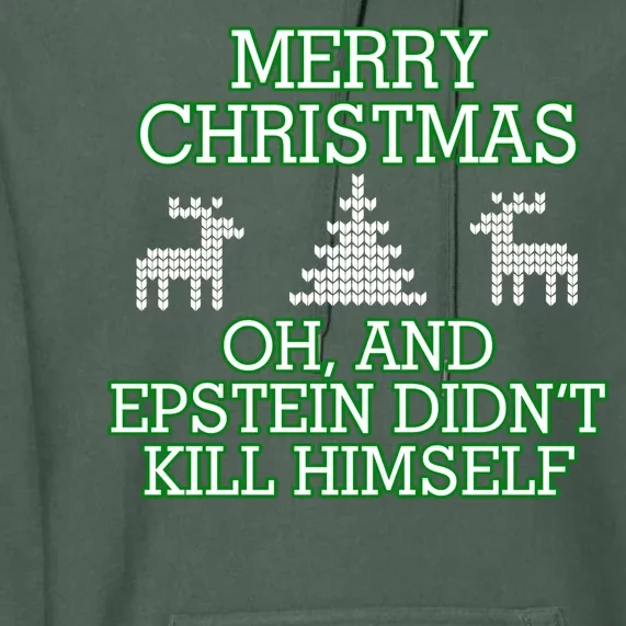 Merry Christmas Epstein Didn't Kill Himself Premium Hoodie