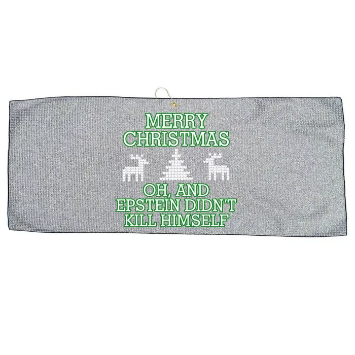 Merry Christmas Epstein Didn't Kill Himself Large Microfiber Waffle Golf Towel