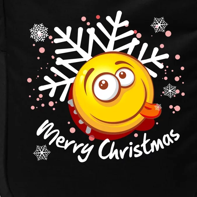 Merry Christmas Funny Smiley Face Snowflake Impact Tech Backpack