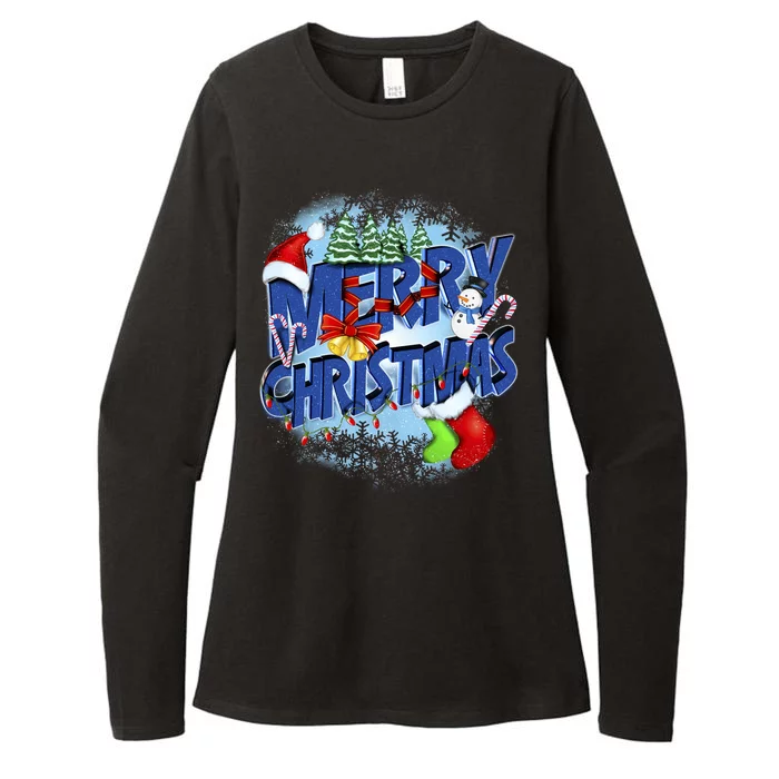 Merry Christmas Funy Holiday Logo Womens CVC Long Sleeve Shirt