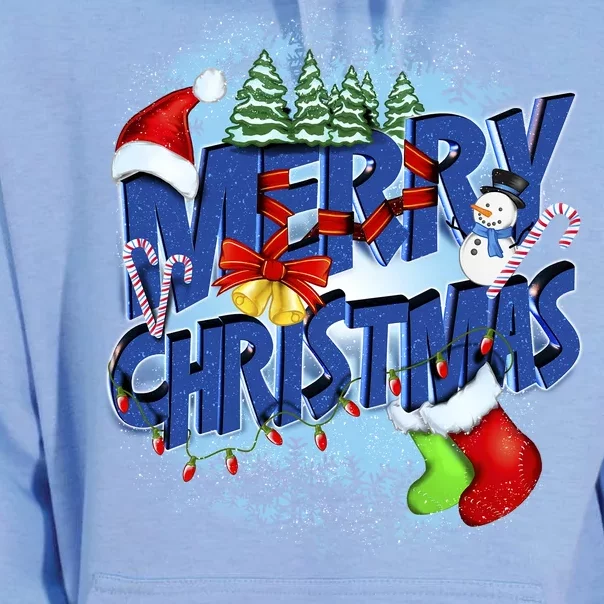 Merry Christmas Funy Holiday Logo Unisex Surf Hoodie