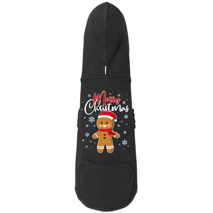 Merry Christmas Gingerbread Doggie 3-End Fleece Hoodie