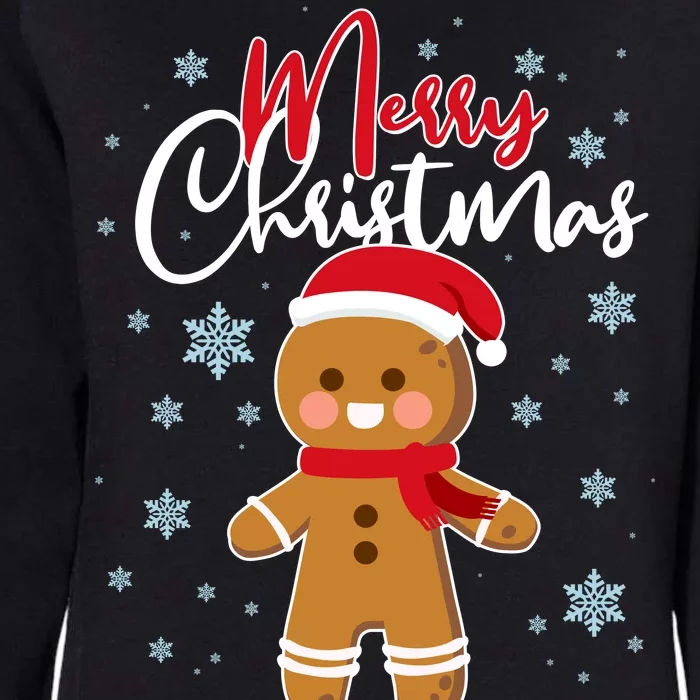 Merry Christmas Gingerbread Womens California Wash Sweatshirt