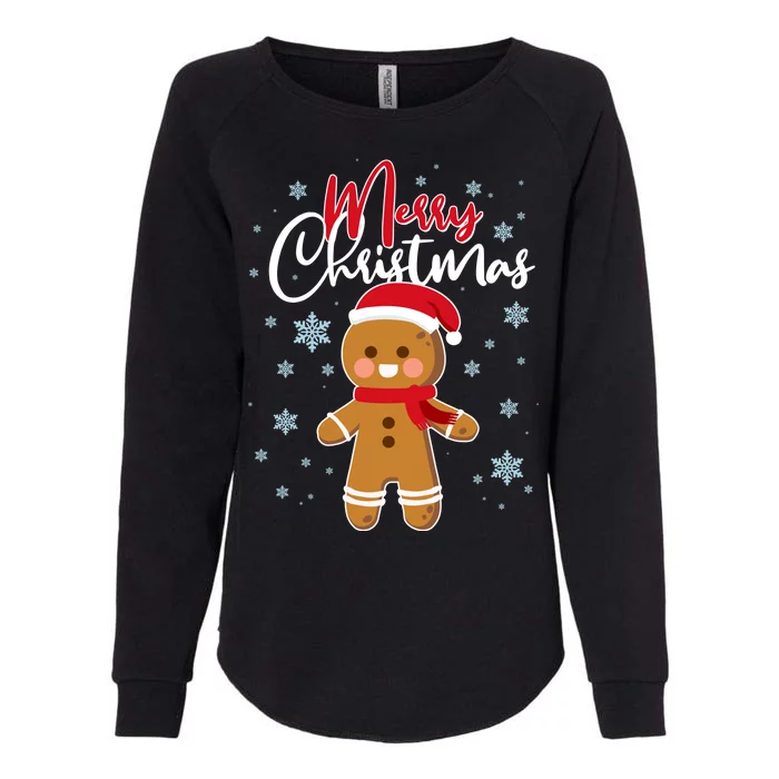 Merry Christmas Gingerbread Womens California Wash Sweatshirt