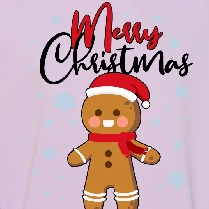 Merry Christmas Gingerbread Garment-Dyed Sweatshirt