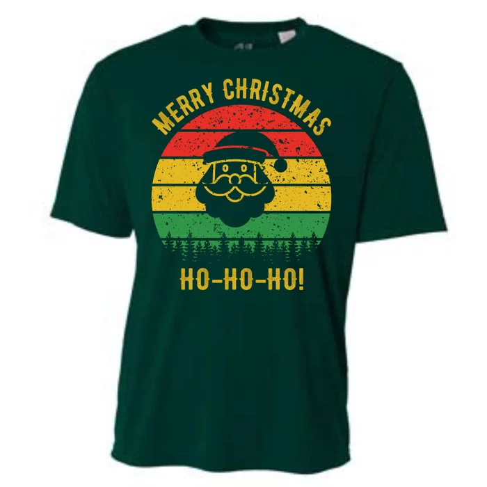 Merry Christmas Ho-Ho-Ho Vintage Santa Cooling Performance Crew T-Shirt