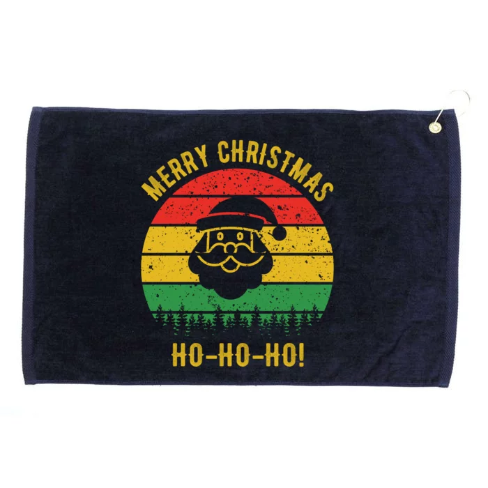 Merry Christmas Ho-Ho-Ho Vintage Santa Grommeted Golf Towel