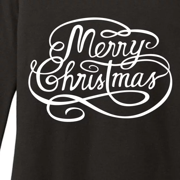 Merry Christmas Holiday Womens CVC Long Sleeve Shirt