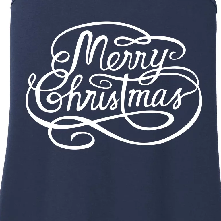 Merry Christmas Holiday Ladies Essential Tank