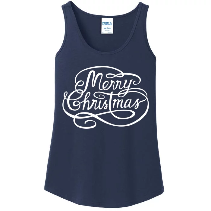 Merry Christmas Holiday Ladies Essential Tank