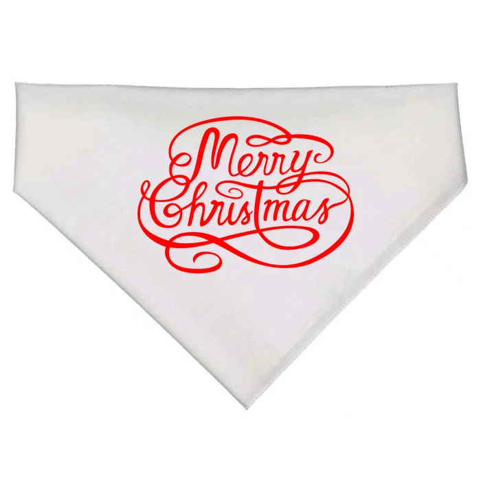 Merry Christmas Holiday USA-Made Doggie Bandana