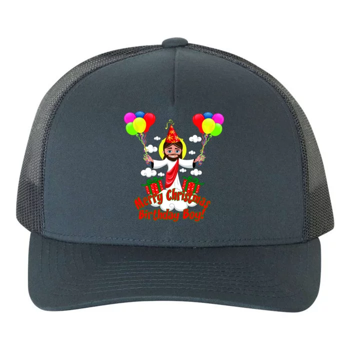 Merry Christmas Jesus Birthday Boy Yupoong Adult 5-Panel Trucker Hat