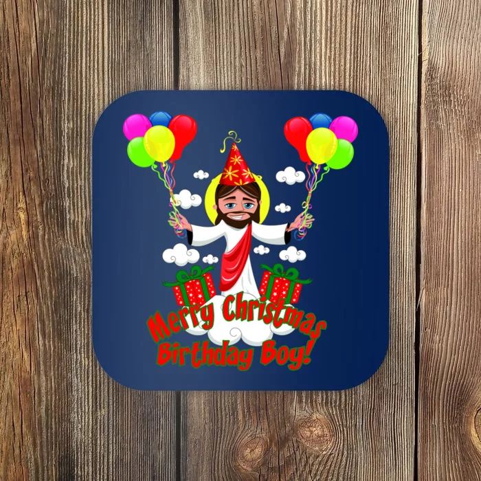 Merry Christmas Jesus Birthday Boy Coaster