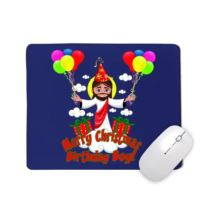 Merry Christmas Jesus Birthday Boy Mousepad