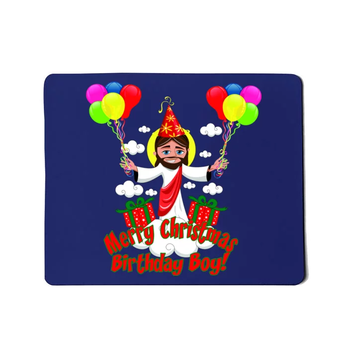 Merry Christmas Jesus Birthday Boy Mousepad