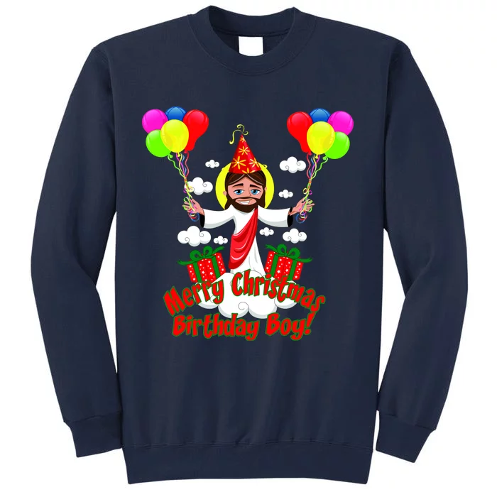 Merry Christmas Jesus Birthday Boy Tall Sweatshirt