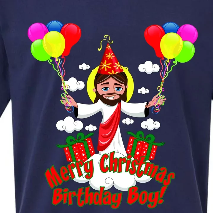 Merry Christmas Jesus Birthday Boy Sueded Cloud Jersey T-Shirt